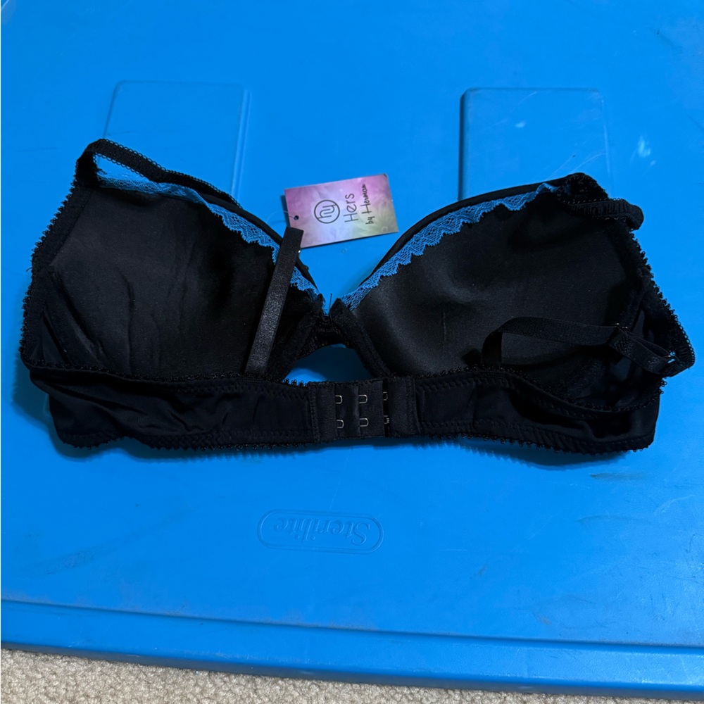 Black Lace Trim Bra